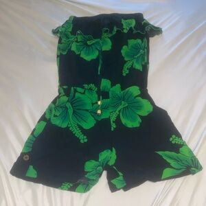 hawaiian print romper